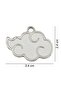 Naruto Anime Akatsuki Cloud Necklace - White Enamel Silver Color with Ball Chain - 3
