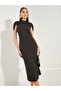 Plain Cape Sleeves Sheath Midi Dress - 2