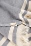 Gray Sofa Cover 170X230 cm - Striped Cotton Decorative Cover - Oeko-Tex Certified - 2