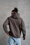 UNISEX OVERSIZE COTTON 'UFO' PRINTED HOODED SWEATSHIRT - 8