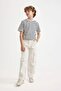 Unisex Kids' Crew Neck Striped Short Sleeve T-Shirt - 3