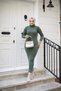 Women's Dress Hijab Clothing Turtleneck and Slim Fit Knitwear Pencil Dress - 3