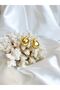 Gold Drop Model Earrings - 3