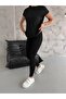 Women's Soft Black Viscose Elastic Waist Leggings