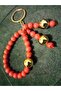 Red Coral Stone Sport Model Keychain Natural Stone - 4