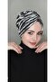 Women's Trendy Gathered Bone Glittery Black - 2