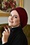 pleated fabric stylish relax hijab cap, ready wrap, ready turban - 3