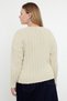 Beige Lurex Hair Braided Crop Knitwear Sweater Tbbaw25An00007 - 5