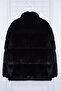 Men's Black Plush Fabric Lined Padded Winter Puffer Coat Tmnaw25Mo00010 - 7
