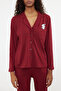Bordo %100 Pamuklu Penguen Baskılı Örme Pijama Takımı THMAW23PT00151 - 3