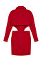 Red Jacket Collar Cut Out Detailed Mini Woven Dress TWOAW22EL0391 - 14