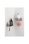 Tekno Tel St-281 - 2 Black Flat Bathroom Shelves with Adhesive and Hooks