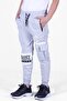 3-Piece Gray-smoked-black, Cargo Pocket, Text Printed Boys' Sweatpants - 2