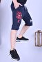 Man Font Printed Wide Leg, Pocketed Boy's Capri - 4