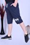 Man Font Printed Wide Leg, Pocketed Boy's Capri - 3