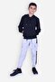 Flat Kangaroo Pocket Hoodie Cargo Pocket Boys Top-Top Set