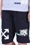 Y Black Text Printed Capri Hooded Top and Bottom Set - 5