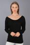 Black Back Detailed Gather Sleeve Blouse