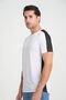 White Mesh Detailed Crew Neck Short Sleeve Slim Fit Basic - 5