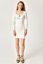 Off-White Chest Low-Cut Dress - 2