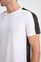 White Mesh Detailed Crew Neck Short Sleeve Slim Fit Basic - 2