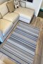 Cotton Rug 9 Blue Tone Geometric Patterned Decorative Washable Woven Base Rug - 6