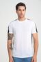 White Mesh Detailed Crew Neck Short Sleeve Slim Fit Basic - 4