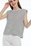 White Striped Padded Basic - 3