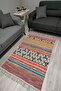 Cotton Series Multy Tones Antique Geometric Authentic Patterned Decorative Woven Base Rug