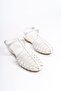 Women's Low Heel Soft Leather Gladiator Ballerina Sandals - 3