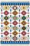 Cotton Series Multy Tones Geometric Pattern Decorative Woven Base Rug