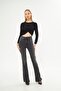 Flare Cut Slit Women's Jeans