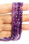 Bracelet Size Amethyst Stone Cube Shaped Faceted Cut Half Strand 5mm (45314) (18CM LONG)