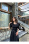 Black Satin Dream Dress - 6