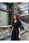 Black Satin Dream Dress - 5