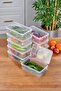 20 Pieces of Storage Container Organizer with Self-Cover, 2 Liters, Suitable for Freezer and Non-Breathing - 2