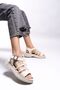 Kunzirn Women's Sandals 0012203 Beige Skin - 4