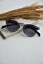 Unisex Women's and Men's UV400 Protected Oval Round Charcoal grey Gradient New Season Sunglasses - 7