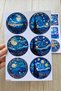 12 Pieces of Stained Glass Van Gogh Sticker Set Bullet Journal Laptop Thermos Scrapbook Colored Glass Round - 4