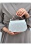 Women's Wavy Silver Evening Dress Clutch Bag - 2