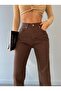Brown Denim Palazzo Women's Wide Leg - 4