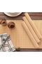 4 Pieces Bamboo Rectangular Wooden Foldable Placemat - Runner Supla