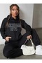 Unisex Printed Tracksuit Set - Hooded Sweatshirt and Jogger Pants Sweatpants
