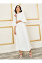 Floral Embroidered A-Line Maxi Dress