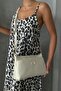 Genuine Leather Handbag and Crossbody Bag Oxnova Model Cream Color - 6