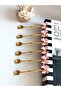 Gold Plated Butterfly Figure Enamel Set of 6 Tea Spoons (pink) - 2