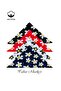 100% Cotton 4 Pieces Daisy Pattern Bandana Black White Red Navy Blue - 3