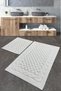 Bambi Cotton Ecru Set of 2 Bathroom Rug Washable, Non-Slip Base Tpmk
