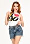 High Waist Whatsup Denim Shorts - Double Leg - 3