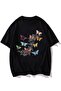 Unisex TOO MANY BUTTERFLIES Printed Oversize T-Shirt